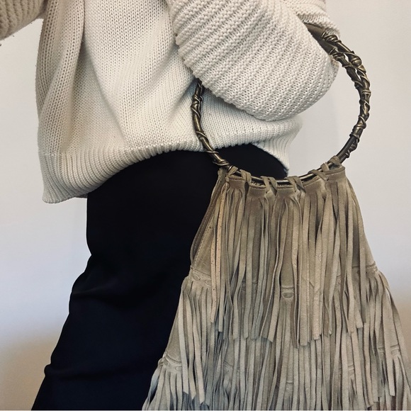 Authentic Vintage Valentino Garavani Suede Fringe Bag - Picture 3 of 11